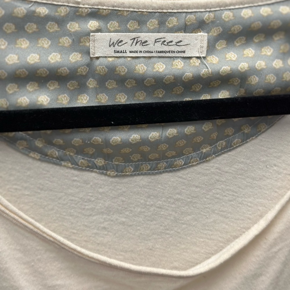 FREE PEOPLE Jade Long Sleeve Contrast Print Pattern Top. Size S. - Picture 10 of 15